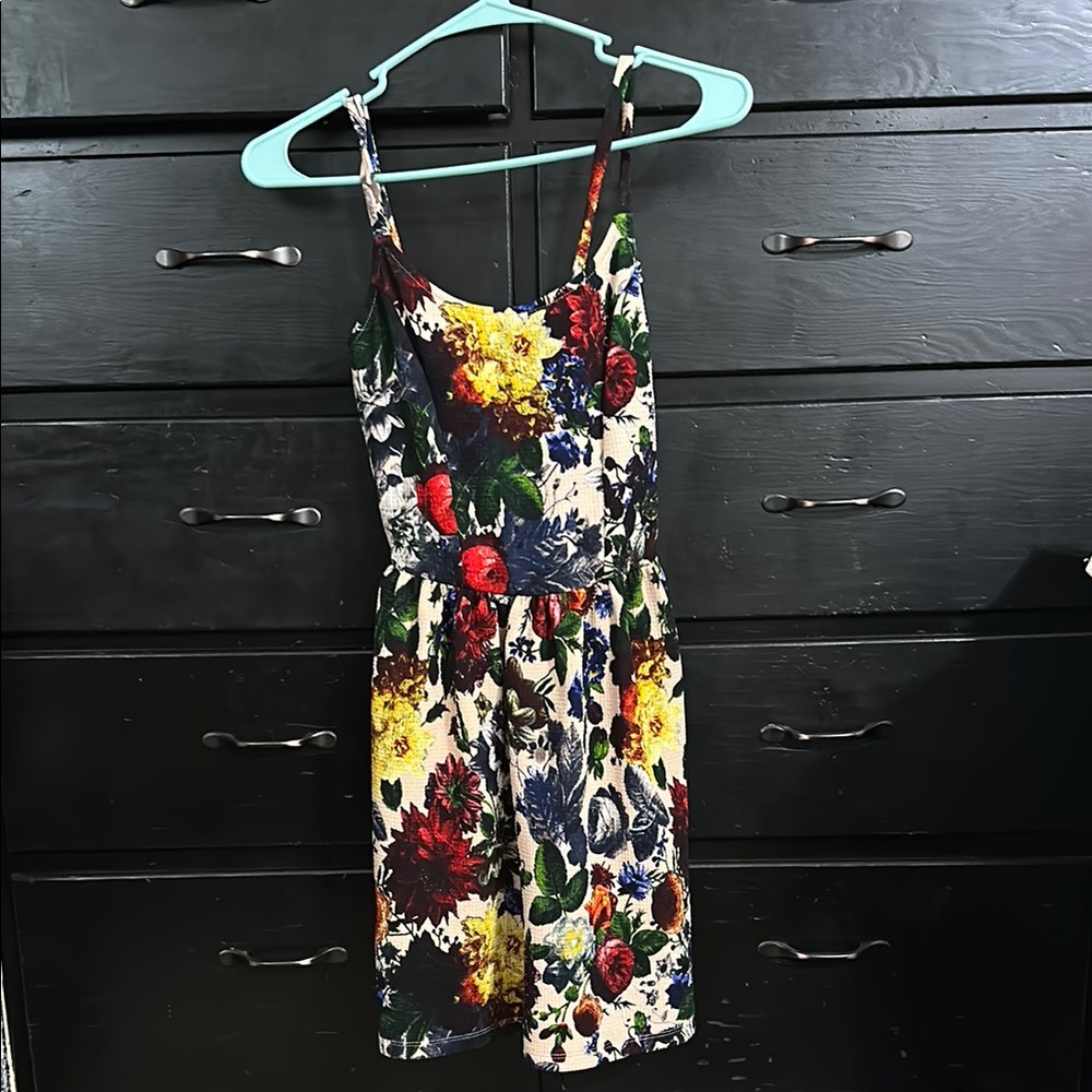 Soprano Yellow and Red Scoop Neck Sundress